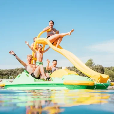 pedal boating pedaloe in Corfu