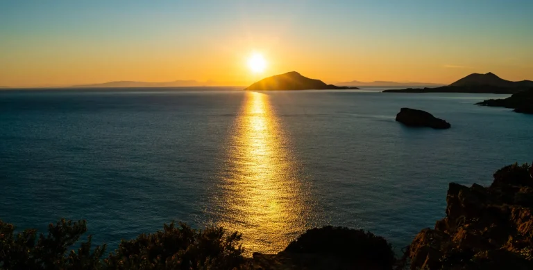 Sunset boat Rours in Corfu